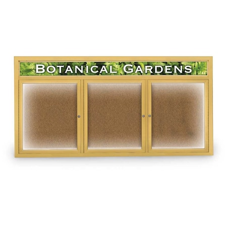United Visual Products Open Faced Traditional Corkboard, 72x36" UV645A-BRONZE-PEARL